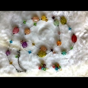 Necklace and earring set.